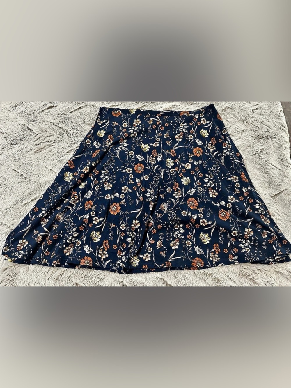 Nine Britton Trinity Knit Scalloped Dress Floral Knit Dress in Blue Size Small - Picture 3 of 7